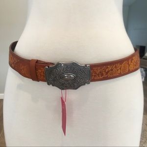 ELISE M NWT SZ S/M COGNAC LEATHER JEAN BELT